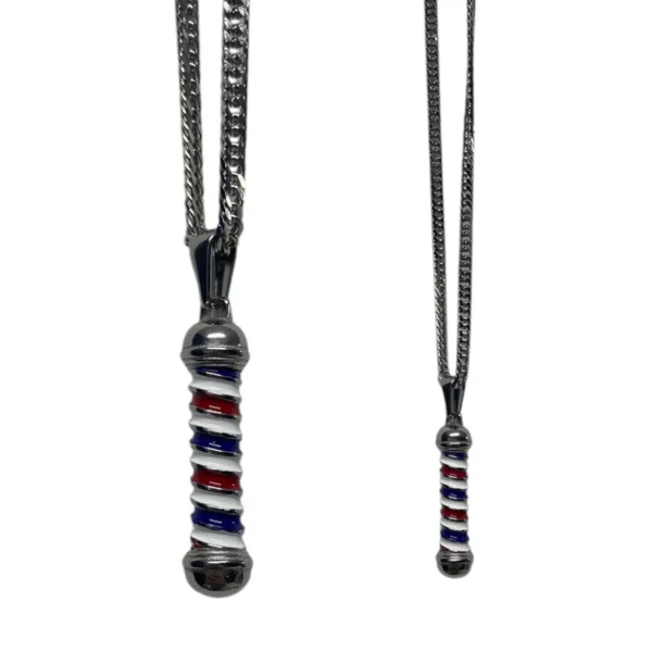 Cadena barber pole plateada dj163 55
