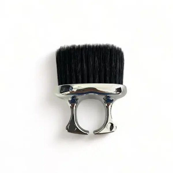 Cepillo barber anillo plateado pequeña