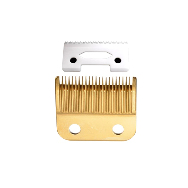Cuchilla canalada dorada con ceramica