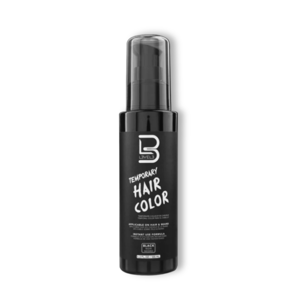 Tinte temporal para cabello y barba l3vel3 negro