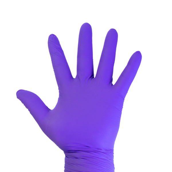 Guantes de nitrilo morados talla L - Imagen 4