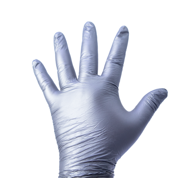 Guantes de nitrilo plateados talla S - Imagen 3