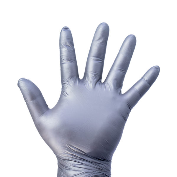 Guantes de nitrilo plateados talla S - Imagen 4