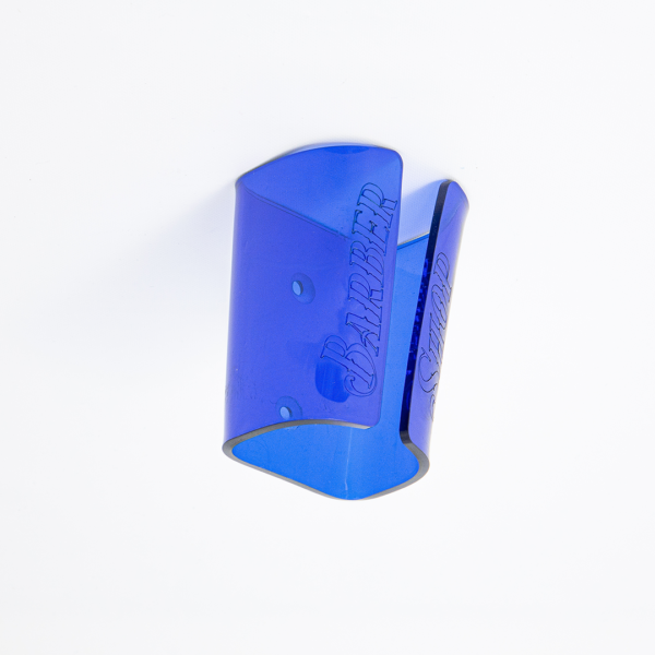 Soporte para maquina en acrílico azul