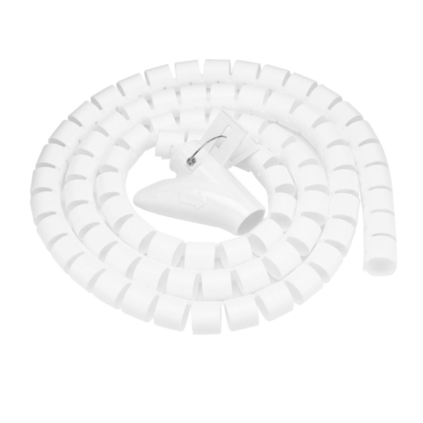 Espiral para maquina de cable blanco