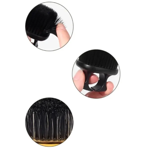 Cepillo barber anillo negro pequeño - Imagen 2