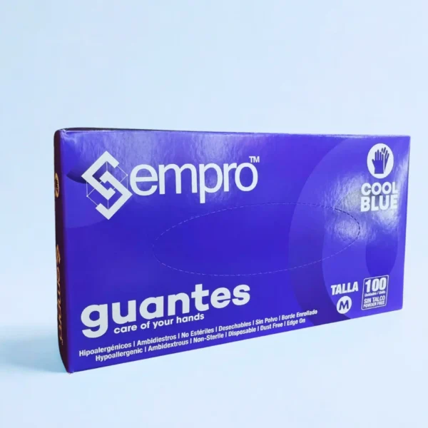 Guantes de nitrilo azul rey talla M