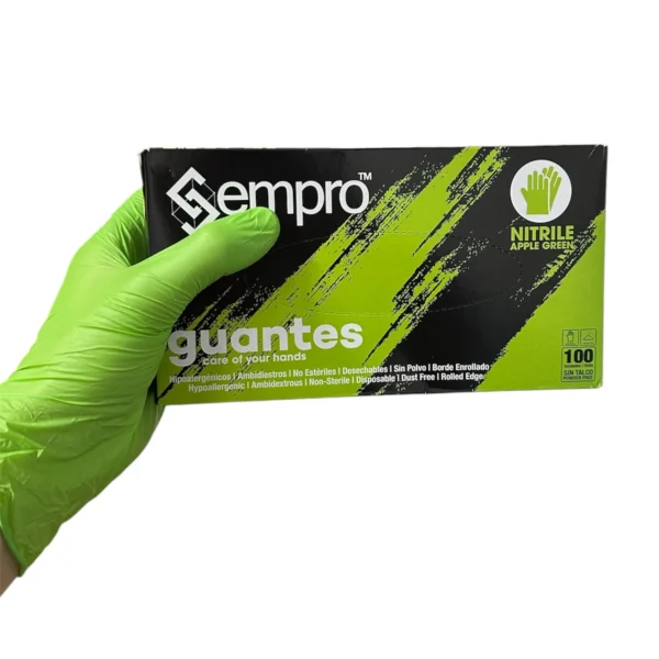 Caja de guantes de nitrilo sempro verdes talla S - Imagen 2