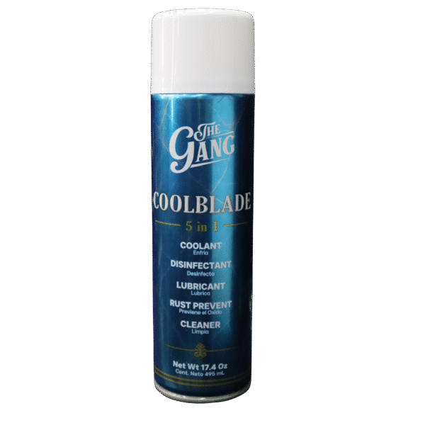 Spray refrigerante The Gang 5 en 1 para máquinas barbería Cool Blade 495 ml