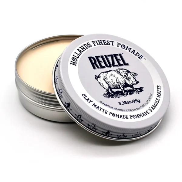Reuzel Clay Matte Pomade – Fijación Fuerte y Acabado Mate Natural