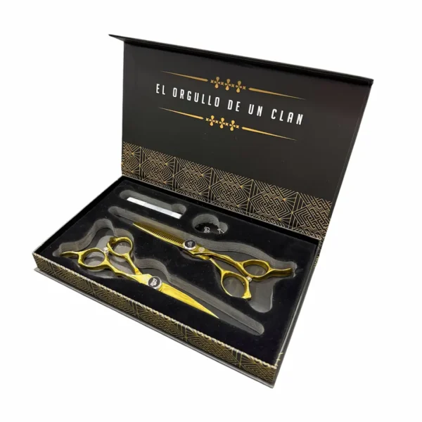 Set tijeras THE GANG HIKARI Signature Series acero 440C 6.0” Gold