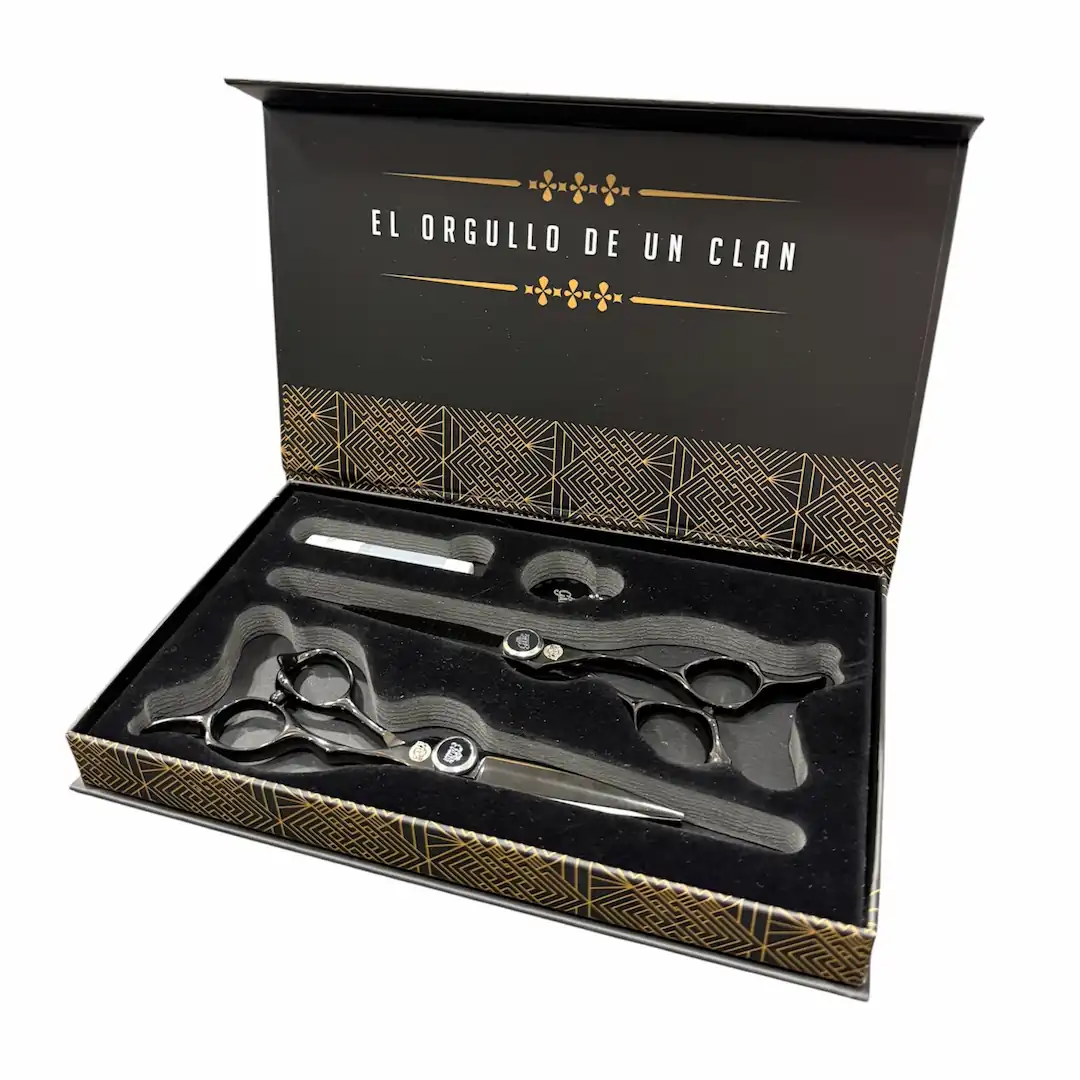 Set tijeras THE GANG KAMINARI Signature Series acero 440C 6.0” Black