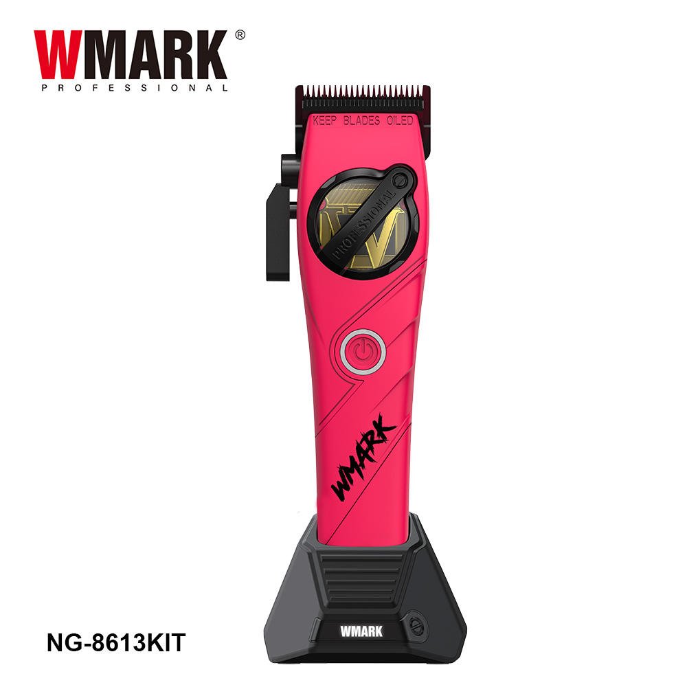 Wmark 8613 Fucsia Combo Profesional Clipper + Trimmer | Doble Velocidad | Cuchilla DLC - Imagen 3