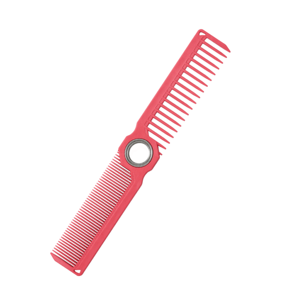 Peineta Profesional Giratoria 360° de Doble Dentado Rosada PB 1343