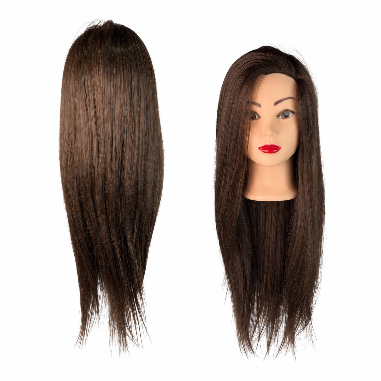 Cabeza de Maniquí con Cabello Mixto de 18 Pulgadas PB1323B